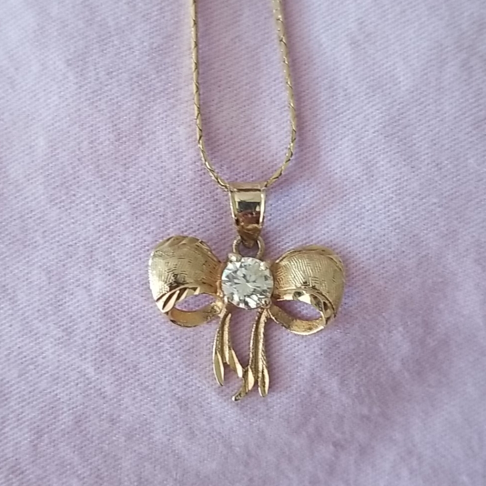 14k gold 0.6ct natural diamond necklace